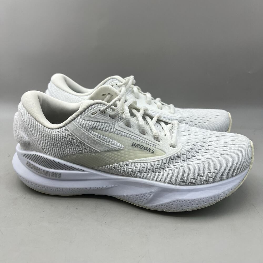Brooks Adrenaline GTS 24 Running Shoes Women Size 8 B White Comfort Low Sneakers
